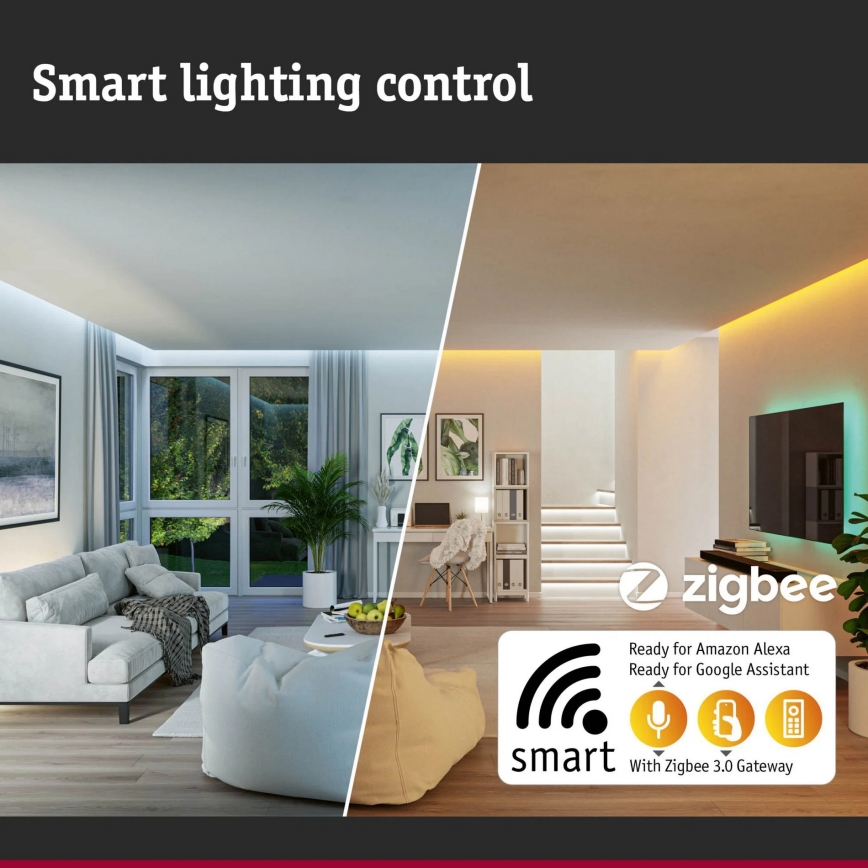 Paulmann 94513 - LED RGBW/8,2W IP44 Applique pour numéro de maison à intensité réglable avec détecteur de mouvement et détecteur crépusculaire PADEA 230V anthracite