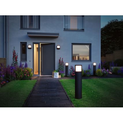 Paulmann 94514 - LED/8,5W IP44 Lampe d'extérieur dimmable avec détecteur de mouvement et détecteur crépusculaire PADEA 230V anthracite