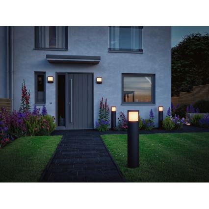 Paulmann 94514 - LED/8,5W IP44 Dimbare buitenlamp met bewegings- en schemersensor PADEA 230V antraciet