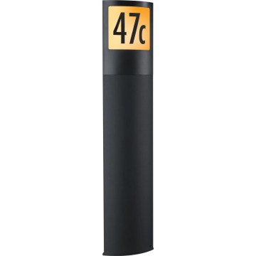 Paulmann 94515 - LED/8,5W IP44 Dimbare huisnummerlamp met bewegings- en schemersensor PADEA 230V antraciet