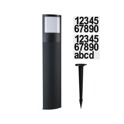 Paulmann 94515 - LED/8,5W IP44 Luminaire pour numéro de maison dimmable avec détecteur de mouvement et capteur crépusculaire PADEA 230V anthracite