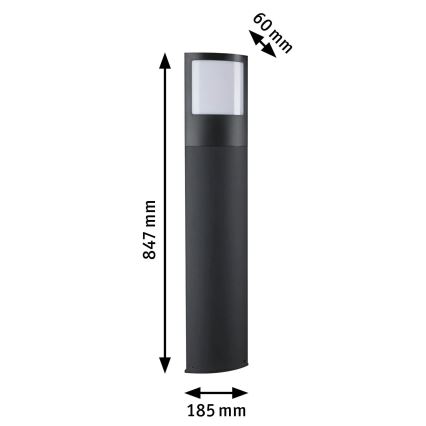 Paulmann 94515 - LED/8,5W IP44 Luminaire pour numéro de maison dimmable avec détecteur de mouvement et capteur crépusculaire PADEA 230V anthracite