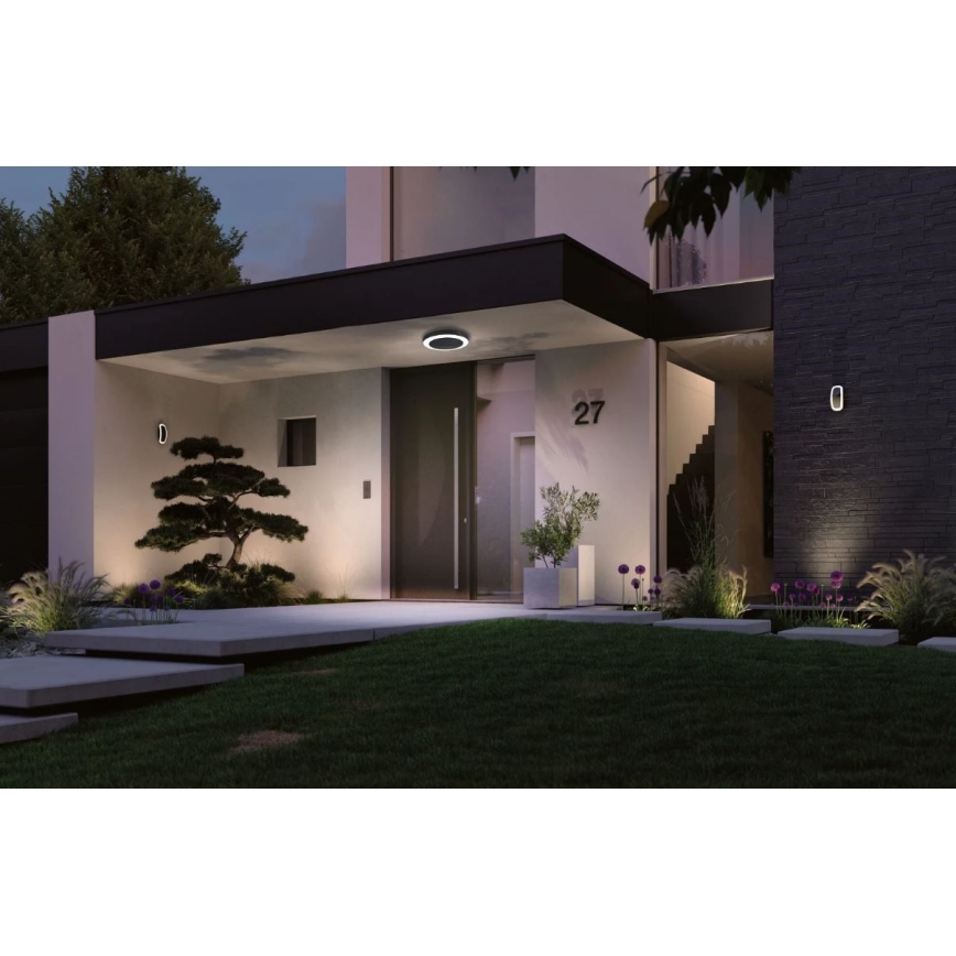 Paulmann 94526 - LED/14W IP44 Plafonnier d'extérieur avec détecteur CIRCULA 230V