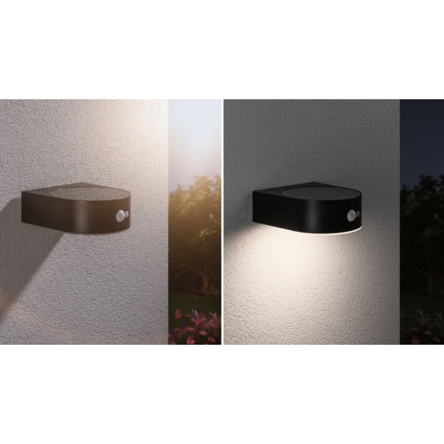 Paulmann 94570 - LED/5,5W IP44 Solar wandlamp met sensor EILEEN 3,7V 2000 mAh