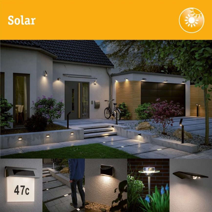 Paulmann 94578 - LED/0,1W IP67 Spot solaire encastrable DOMENIC 1,2V 1500 mAh