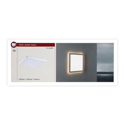 Paulmann 94659 - LED/14,5W IP44 Eclairage extérieur LAMINA 230V blanc