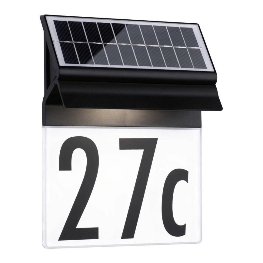 Paulmann 94694 - LED/0,2W IP44 Numéro de maison solaire NEDA 3,7V 1800 mAh