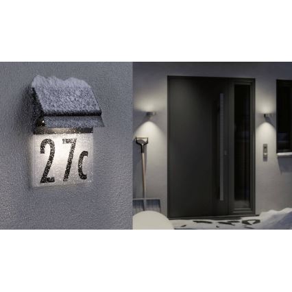 Paulmann 94694 - LED/0,2W IP44 Numéro de maison solaire NEDA 3,7V 1800 mAh
