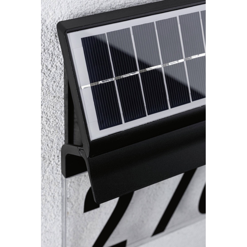 Paulmann 94694 - LED/0,2W IP44 Numéro de maison solaire NEDA 3,7V 1800 mAh
