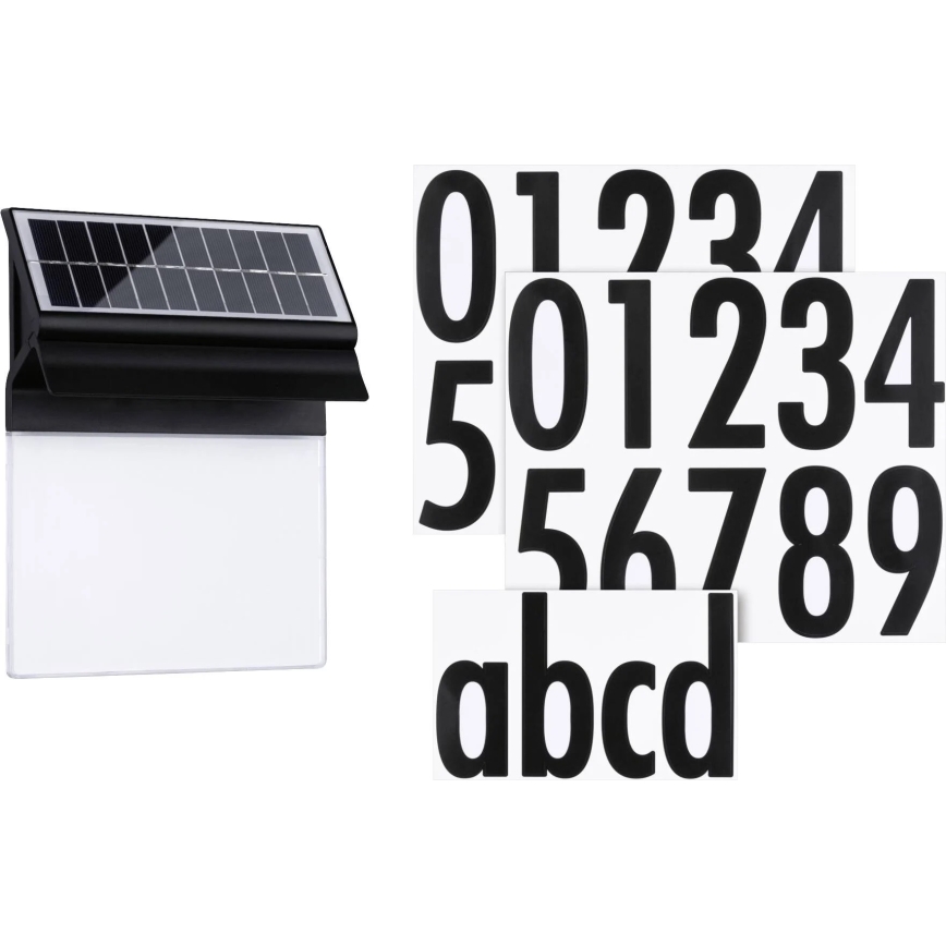 Paulmann 94694 - LED/0,2W IP44 Numéro de maison solaire NEDA 3,7V 1800 mAh
