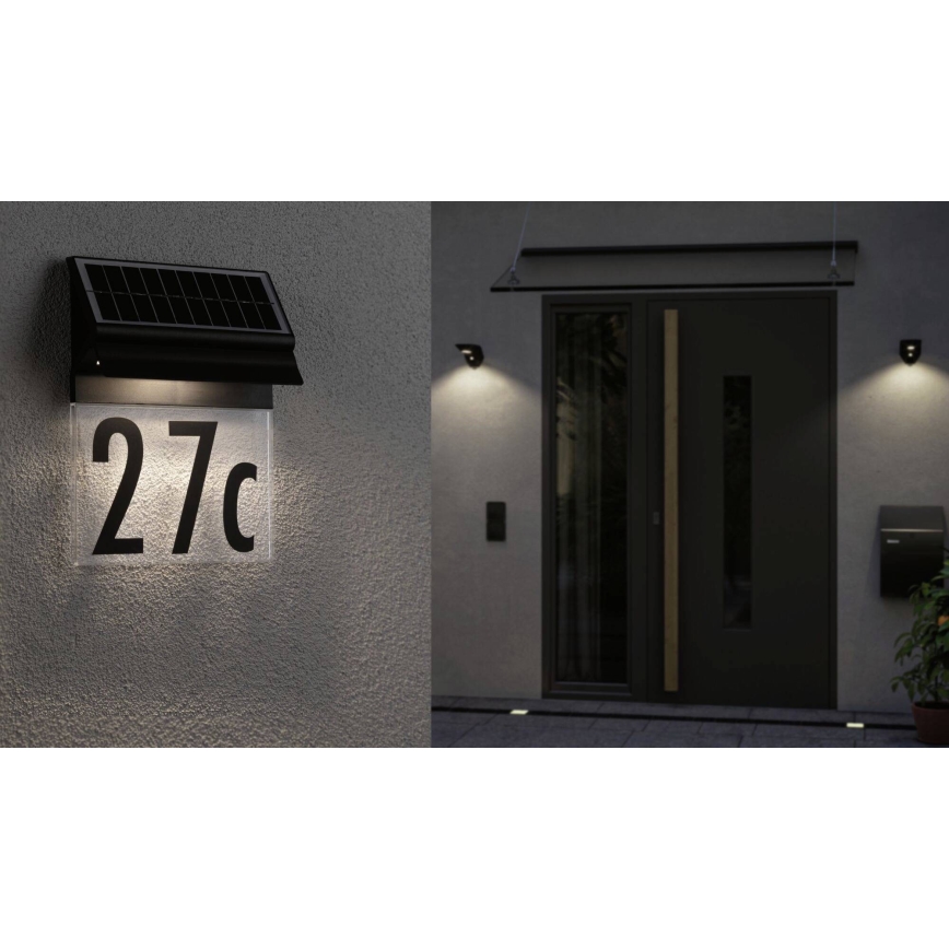 Paulmann 94694 - LED/0,2W IP44 Solar verlicht huisnummer NEDA 3,7V 1800 mAh