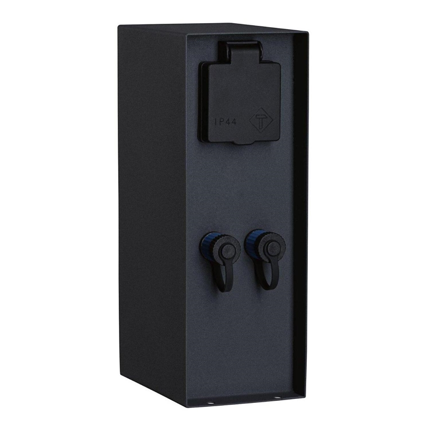 Paulmann 94700 - Buitenstopcontactpaal RIO 2-voudig SCHUKO 230V IP44