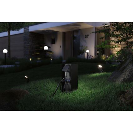 Paulmann 94700 - Buitenstopcontactpaal RIO 2-voudig SCHUKO 230V IP44