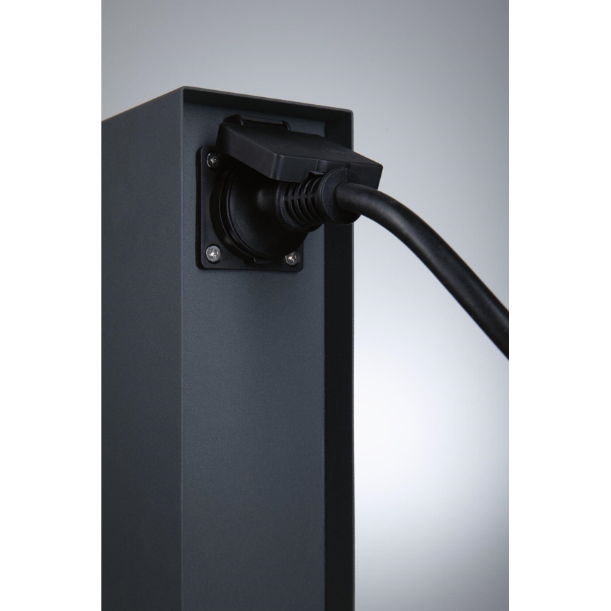 Paulmann 94700 - Buitenstopcontactpaal RIO 2-voudig SCHUKO 230V IP44