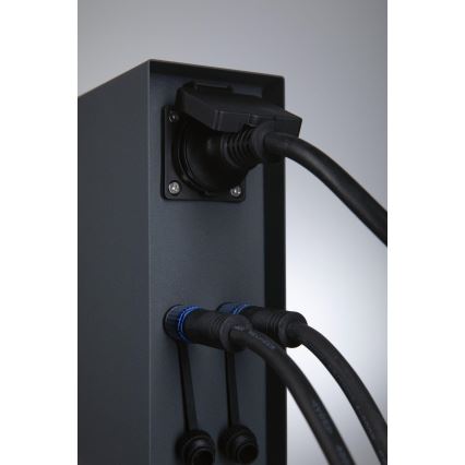 Paulmann 94700 - Buitenstopcontactpaal RIO 2-voudig SCHUKO 230V IP44