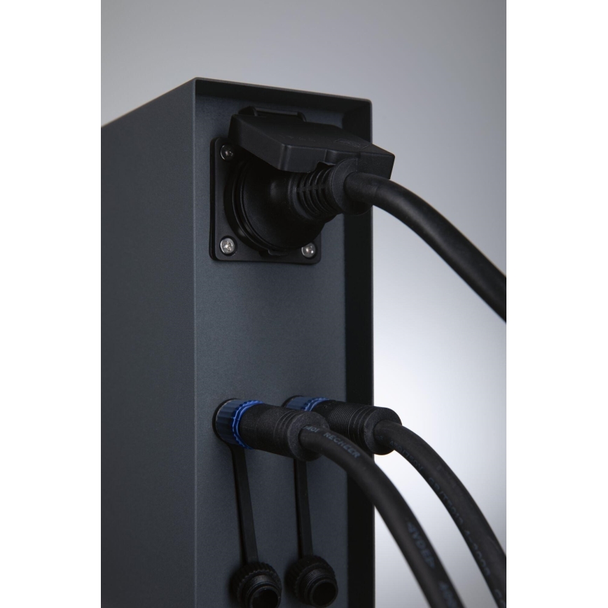 Paulmann 94700 - Buitenstopcontactpaal RIO 2-voudig SCHUKO 230V IP44