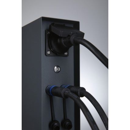 Paulmann 94701 -Buitenstopcontact zuil met schemersensor ​ RIO 2Z SCHUKO 230V IP44