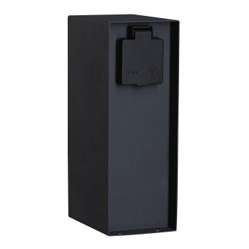 Paulmann 94701 -Colonne de prises extérieur avec détecteur crépusculaire RIO 2Z SCHUKO 230V IP44