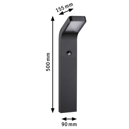 Paulmann 94747 - LED/7,5W IP44 Buitenlamp met sensor KULMA 230V