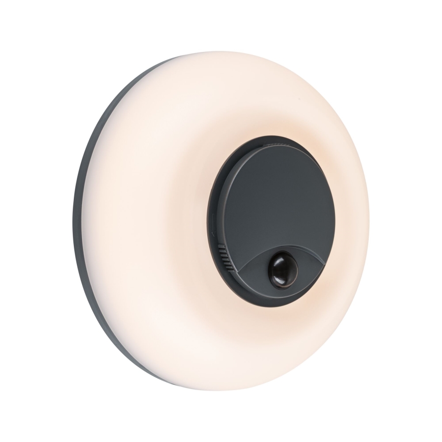 Paulmann 94956 - LED/20,5W IP65 Dimbare buitenwandlamp met bewegings- en schemersensor AUREVA 230V 2200/3000/4000K antraciet