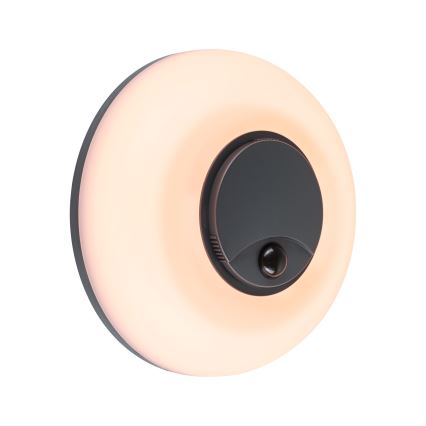 Paulmann 94956 - LED/20,5W IP65 Dimbare buitenwandlamp met bewegings- en schemersensor AUREVA 230V 2200/3000/4000K antraciet