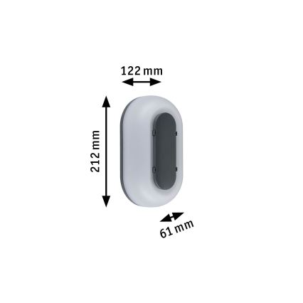 Paulmann 94957 - LED/18,5W IP65 Dimbaar buitenwandarmatuur ELUNOR 230V 2200/3000/4000K antraciet