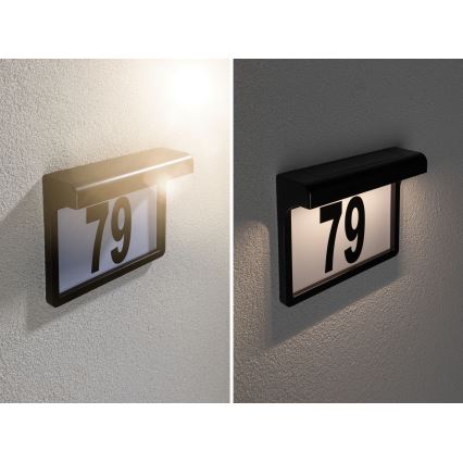 Paulmann 95388 - LED/0,05W IP44 Solar verlicht huisnummer met sensor DAYTON 4,8V