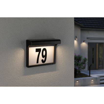 Paulmann 95388 - LED/0,05W IP44 Solar verlicht huisnummer met sensor DAYTON 4,8V