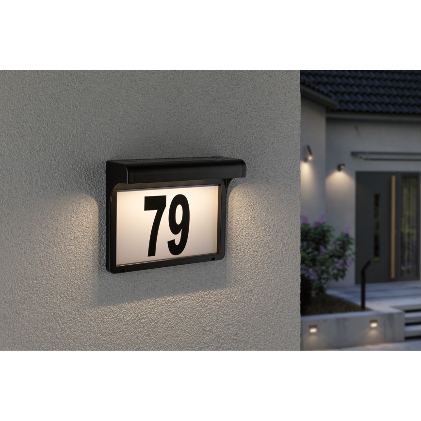 Paulmann 95388 - LED/0,05W IP44 Solar verlicht huisnummer met sensor DAYTON 4,8V