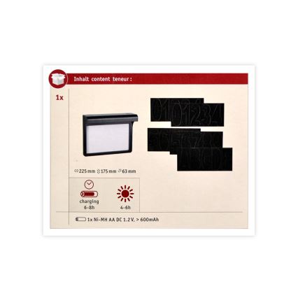 Paulmann 95388 - LED/0,05W IP44 Solar verlicht huisnummer met sensor DAYTON 4,8V