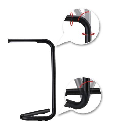 Paulmann 95424- Lampe de table tactile à intensité variable LED/4,5W FLEXLINK 5V/USB 4400 mAh noire
