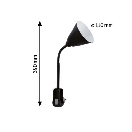 Paulmann 95427 - 1xE14/20W Applique murale flexible JUNUS sur prise 230V