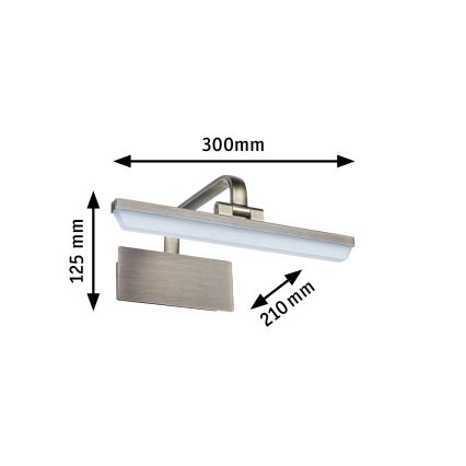 Paulmann 95568 - LED/6W Luminaire pour tableaux RENAN 230V 30 cm laiton