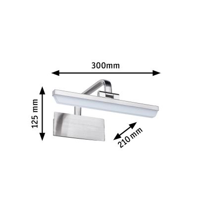 Paulmann 95571 - LED/6W schilderijverlichting RENAN 230V 30 cm mat chroom