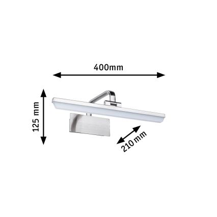 Paulmann 95572 - LED/9,5W Schilderijlamp RENAN 230V 40 cm mat chroom