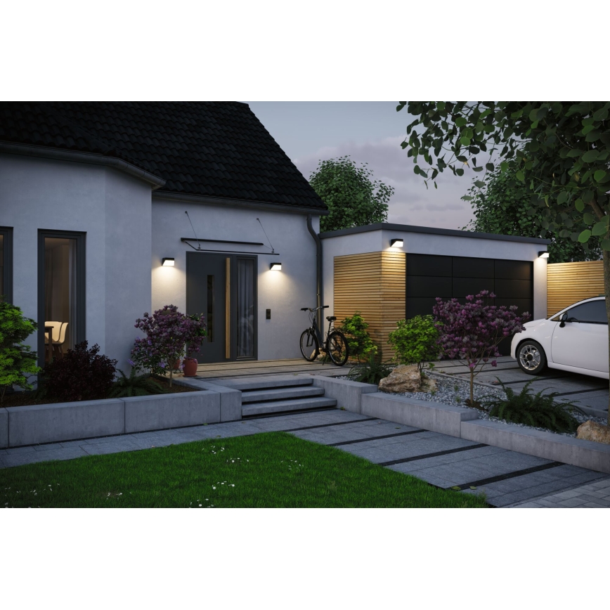 Paulmann 95746 - LED/2,3W IP44 zonne-muurlamp met sensor EILEEN 3,7/230V 4000 mAh zwart