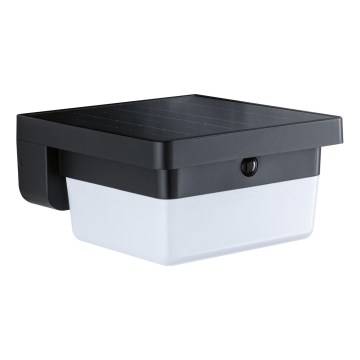 Paulmann 95748 - LED/2,3W IP44 Applique murale solaire avec capteur ISLEEN 3,7/230V 4000 mAh noire
