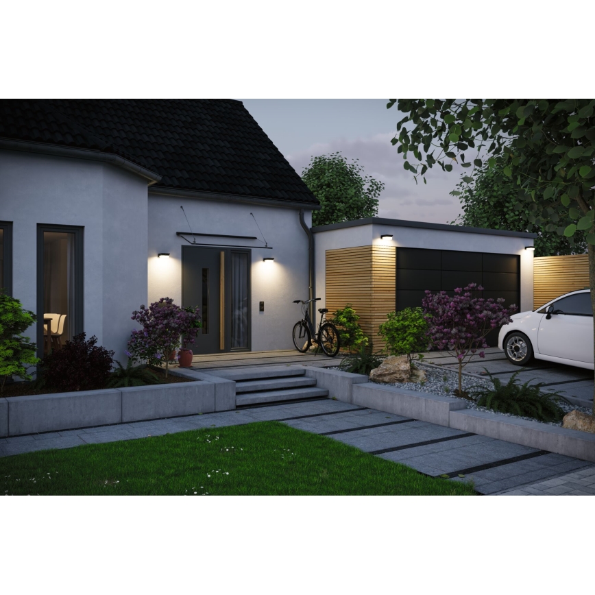 Paulmann 95748 - LED/2,3W IP44 Zonne-wandlamp met sensor ISLEEN 3,7/230V 4000 mAh zwart