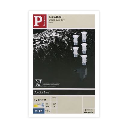 Paulmann 98891 - SET 5X LED/0,16W IP67 Luminaire encastré d