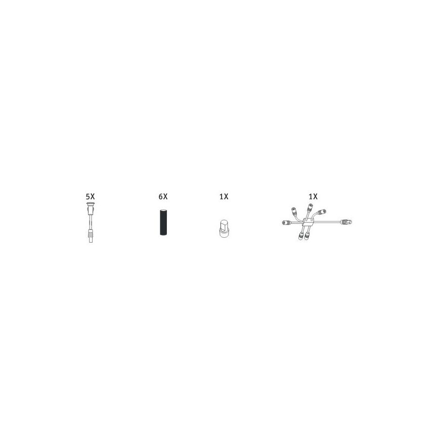 Paulmann 98892 - Verlenging SET 5X LED/0,16W IP67 Inbouw Lamp voor Buiten MICRO 12V