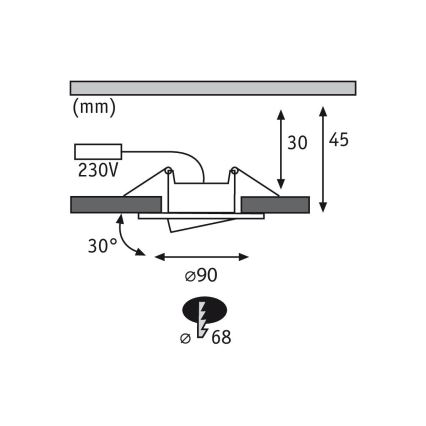Paulmann 99933 - SET 3x LED/5,2W IP65 Dimbare en hangende badkamer verlichting 230V
