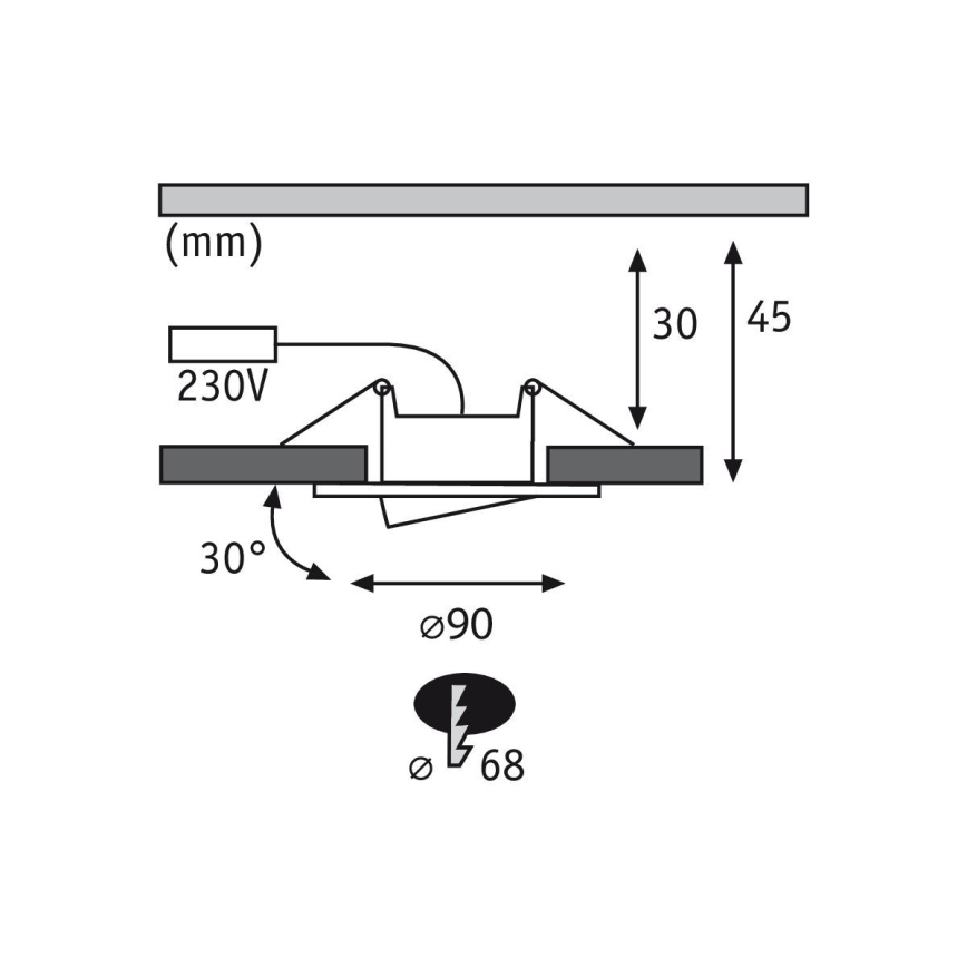 Paulmann 99933 - SET 3x LED/5,2W IP65 Dimbare en hangende badkamer verlichting 230V