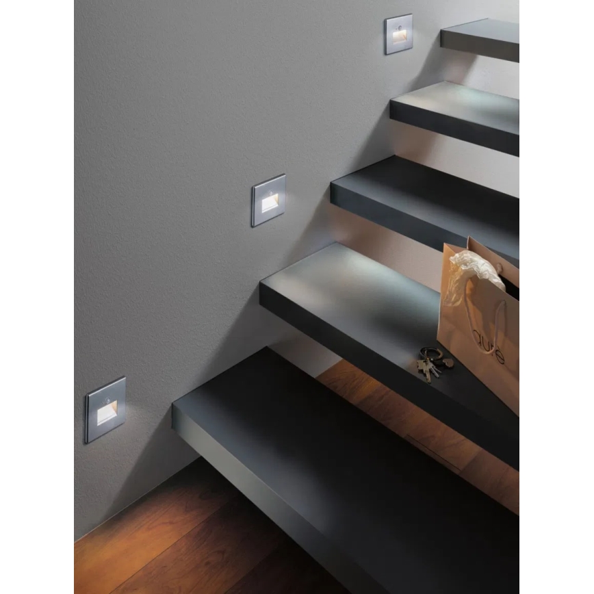 Paulmann  93134 - LED/1,2W Traplamp met sensor EDGE 230V mat chroom
