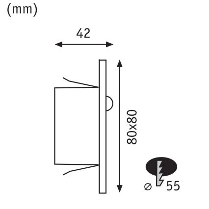 Paulmann  93134 - LED/1,2W Traplamp met sensor EDGE 230V mat chroom
