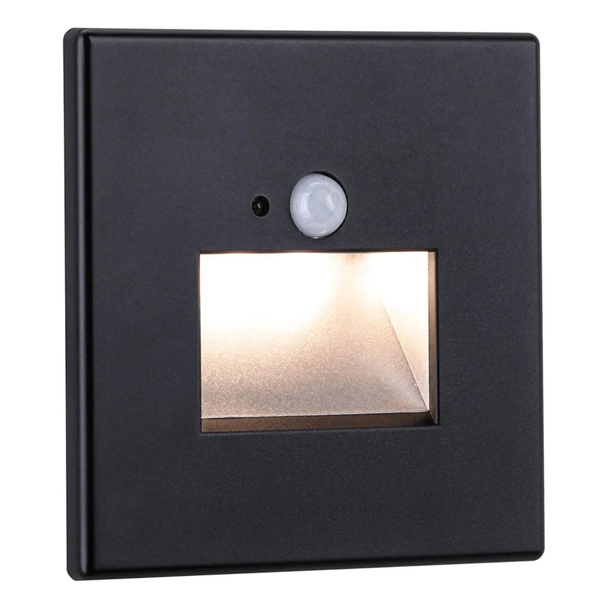 Paulmann  93135 - LED/1,2W Traplamp met sensor EDGE 230V zwart