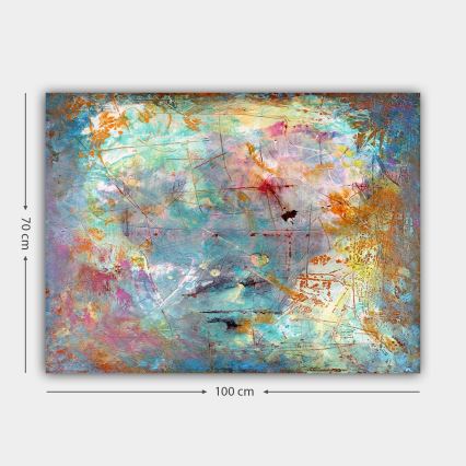 Peinture murale sur toile 70x100 cm multicolore