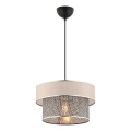 Pendellamp aan kabel ERO 1xE27/60W/230V crème/grijs
