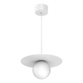 Pendellamp aan kabel FLAT 1xE27/15W/230V wit