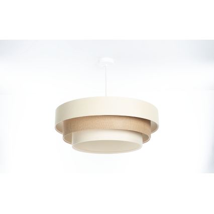 Pendellamp aan kabel TRINITI 1x E27/60W/230V Ø 40 cm crème/beige