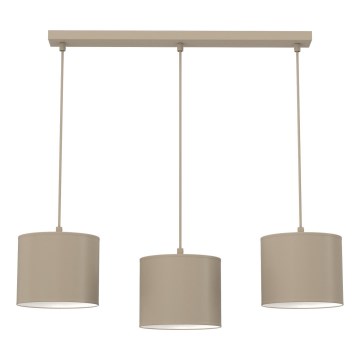 Pendellamp aan snoer ARDEN 3xE27/15W/230V beige